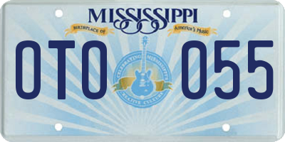 MS license plate OTO055