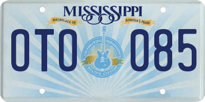 MS license plate OTO085