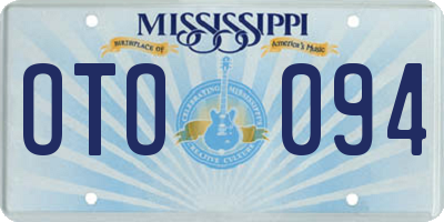MS license plate OTO094
