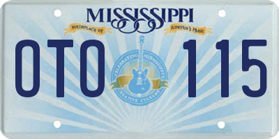 MS license plate OTO115