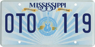 MS license plate OTO119