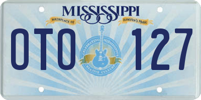 MS license plate OTO127
