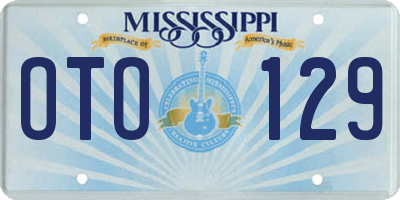 MS license plate OTO129