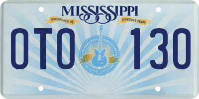 MS license plate OTO130