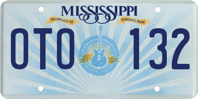 MS license plate OTO132