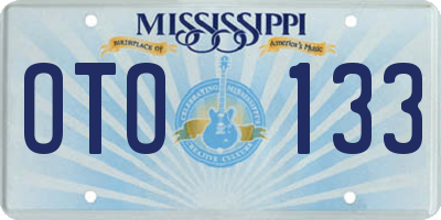 MS license plate OTO133