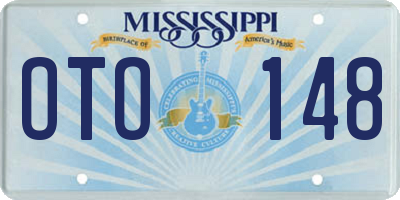 MS license plate OTO148