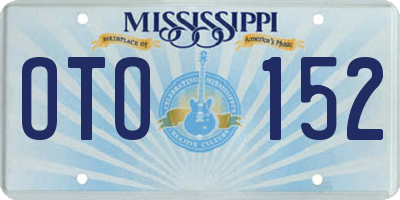 MS license plate OTO152