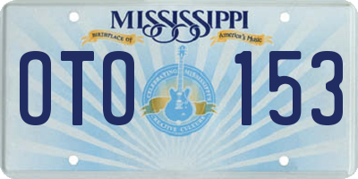 MS license plate OTO153
