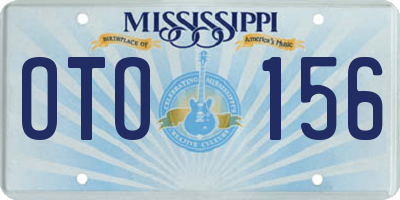 MS license plate OTO156