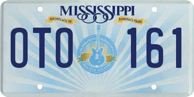 MS license plate OTO161