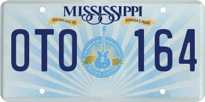 MS license plate OTO164