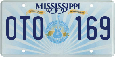 MS license plate OTO169