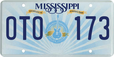 MS license plate OTO173