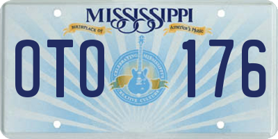 MS license plate OTO176