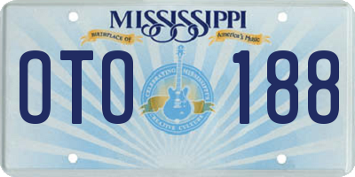 MS license plate OTO188