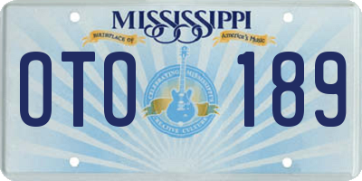 MS license plate OTO189