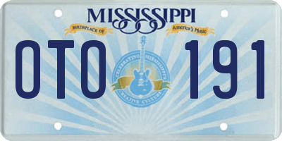 MS license plate OTO191