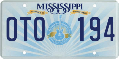 MS license plate OTO194