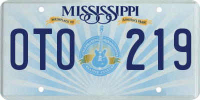 MS license plate OTO219