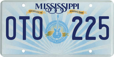 MS license plate OTO225