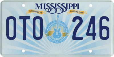 MS license plate OTO246