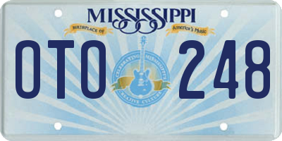 MS license plate OTO248