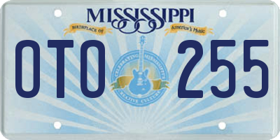 MS license plate OTO255