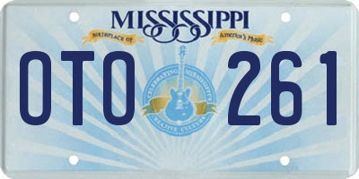 MS license plate OTO261