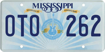MS license plate OTO262