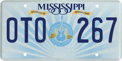 MS license plate OTO267
