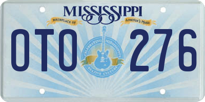 MS license plate OTO276