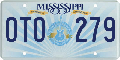 MS license plate OTO279