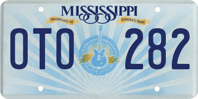 MS license plate OTO282