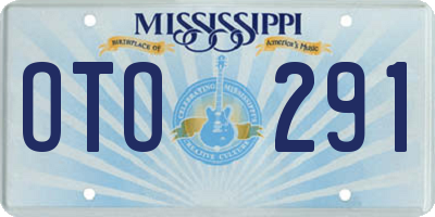 MS license plate OTO291