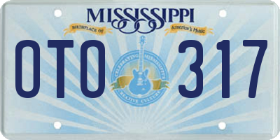 MS license plate OTO317