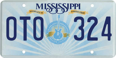 MS license plate OTO324