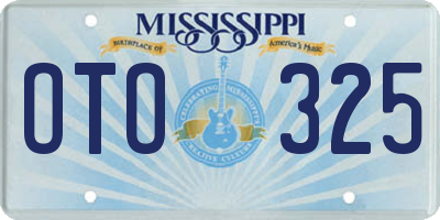 MS license plate OTO325