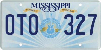 MS license plate OTO327