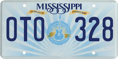 MS license plate OTO328