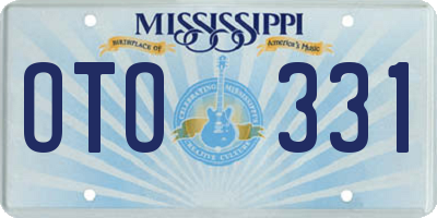 MS license plate OTO331