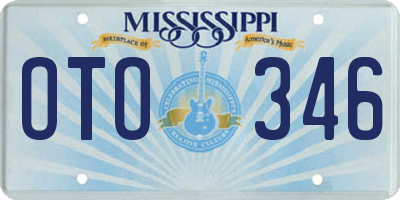 MS license plate OTO346