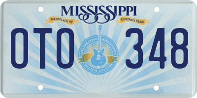 MS license plate OTO348