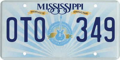 MS license plate OTO349