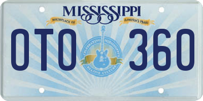 MS license plate OTO360