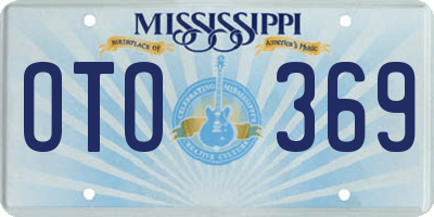 MS license plate OTO369