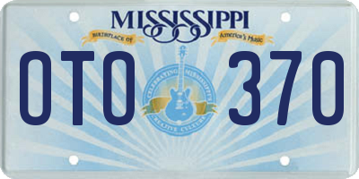 MS license plate OTO370