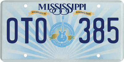 MS license plate OTO385