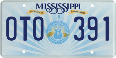 MS license plate OTO391