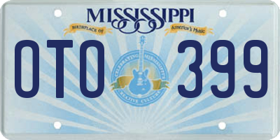 MS license plate OTO399